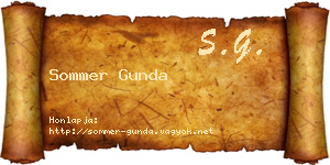 Sommer Gunda névjegykártya